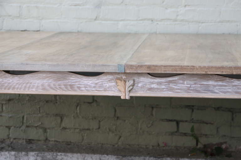 French Painted Dining Table with Leaves 3