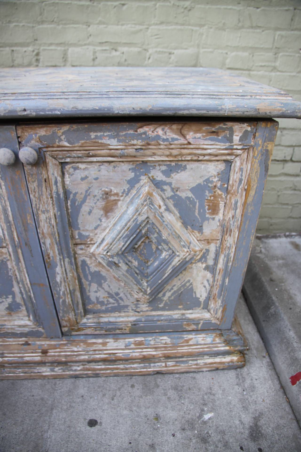 Wood 19th Century French Painted Sideboard