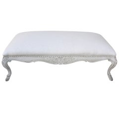 Belgium Linen Upholstered Ottoman