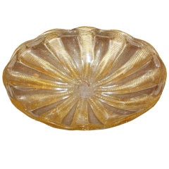 Vintage Scalloped Murano Bowl