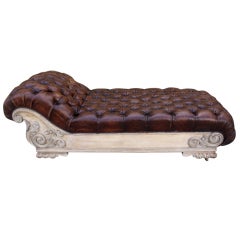 Leather Tufted Chaise Longues C. 1900's