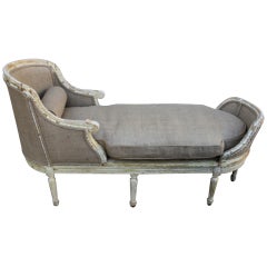 19th C. Painted French Chaise