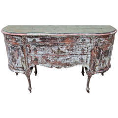Antique 19th Century French Painted Sideboard
