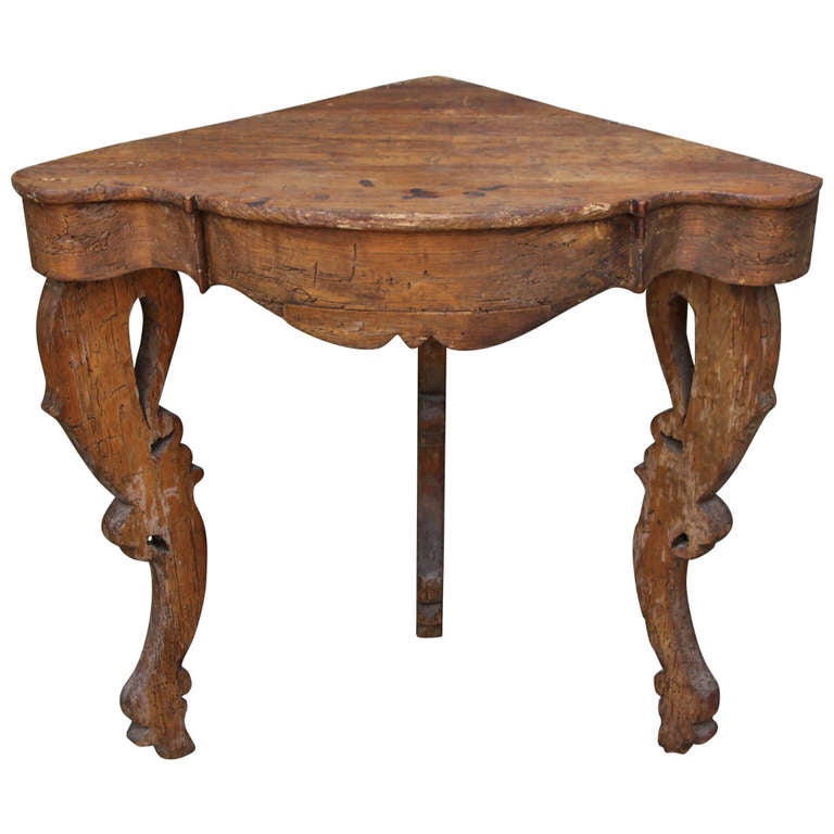 19th Century Italian Corner Table