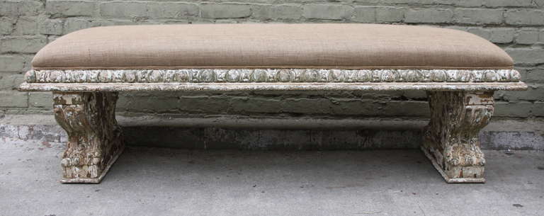 19th Century French Painted Bench