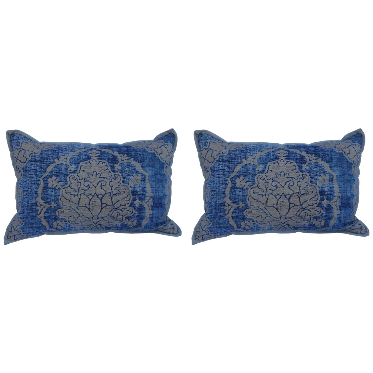 Pair of Vintage Italian Fortuny Pillows
