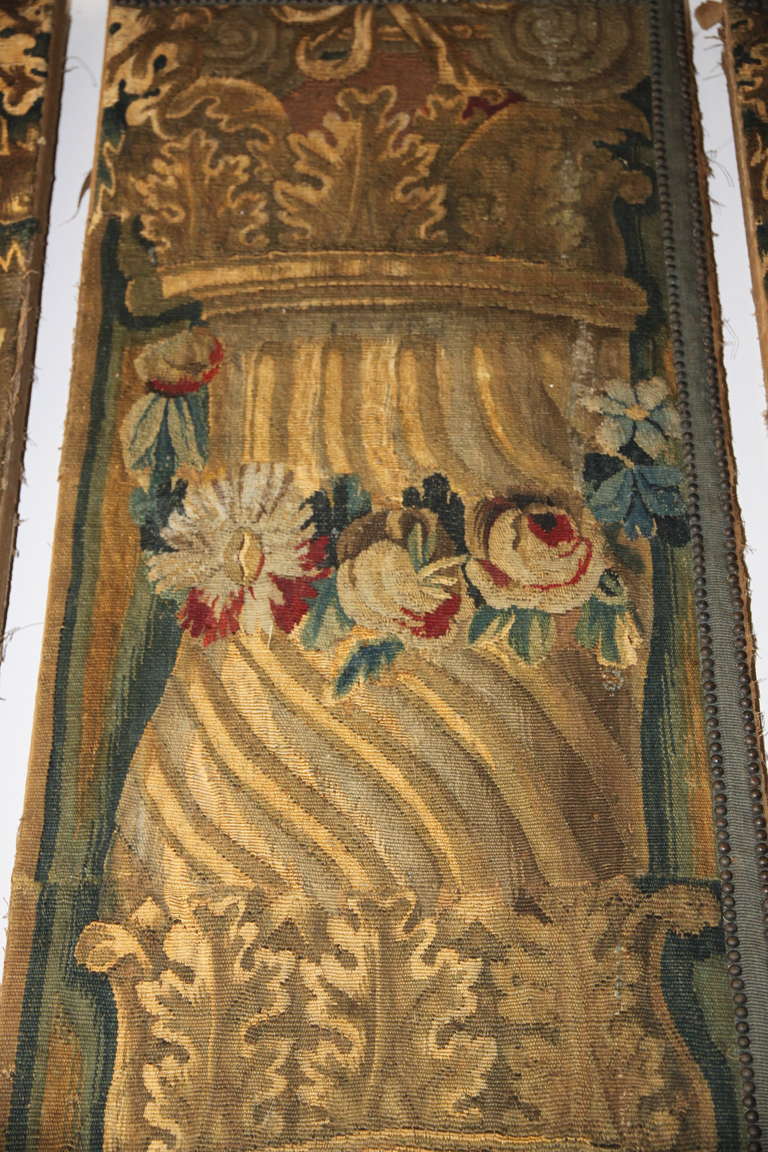 French 18th Century Tapestry Panels with Cherubs and Columns