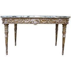 Italian Baroque Style Giltwood Console with Mirrored Top 4