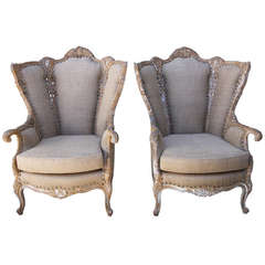 Pair of French Carved Armchairs, Circa 1900