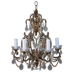 Six Light Italian Macaroni Beaded Chandelier 6
