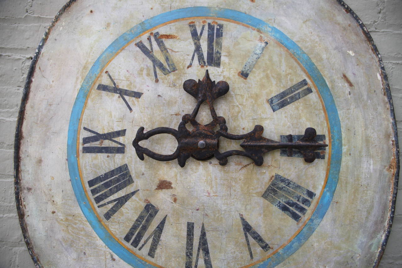 Rococo 19th Century French Painted Clock Face