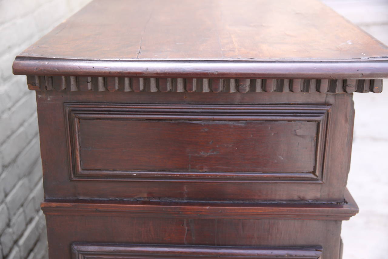 18th Century Walnut Credenza In Distressed Condition In Los Angeles, CA