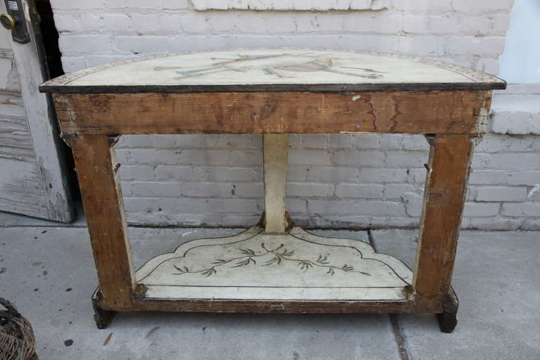 19th Century English Painted & Parcel Gilt Console 3