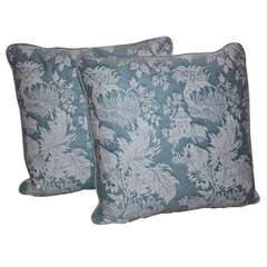 Pair of Blue & White Fortuny Pillows