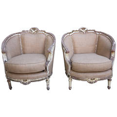 Pair of Louis XVI Style Armchairs