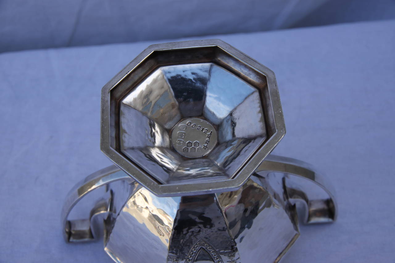 American Hand-Hammered and Engraved Tea Set