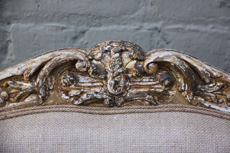 Pair of French Provincial Style Armchairs In Distressed Condition In Los Angeles, CA