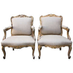 Pair of French Provincial Style Armchairs