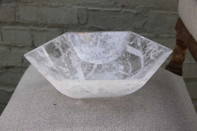 Other Hexagon Shaped Rock Crystal Dish