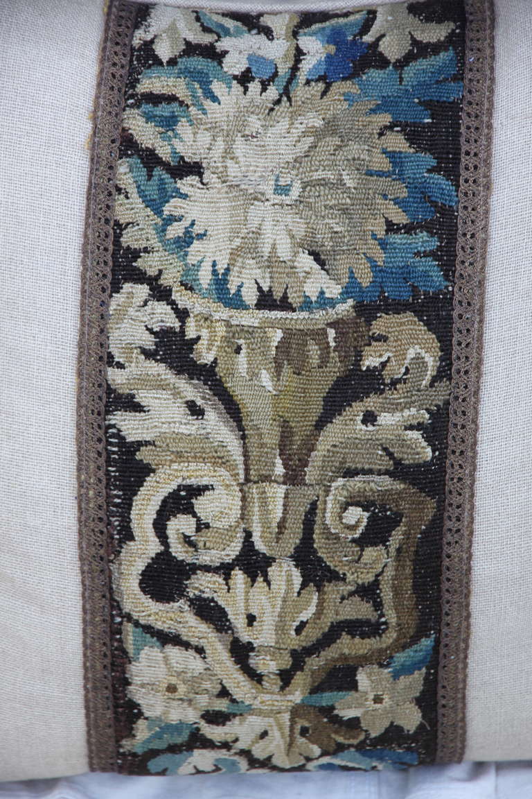 Belgian Pair of 18th Century Tapestry Pillows