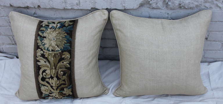 18th Century and Earlier Pair of 18th Century Tapestry Pillows