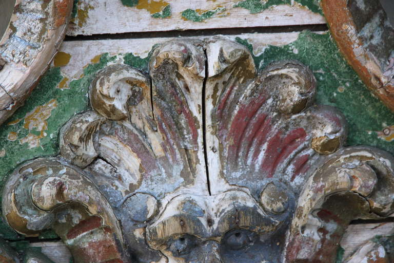 19th Century French Painted Headboard 1