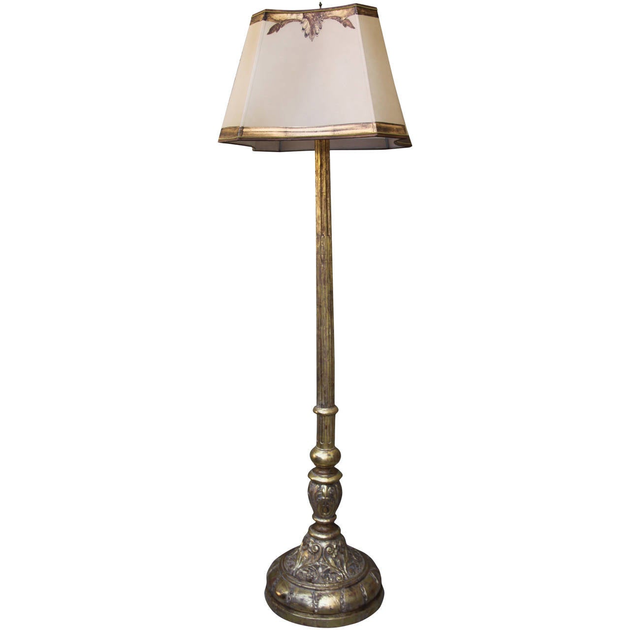 19th Century Italian Giltwood Standing Lamp For Sale at 1stdibs