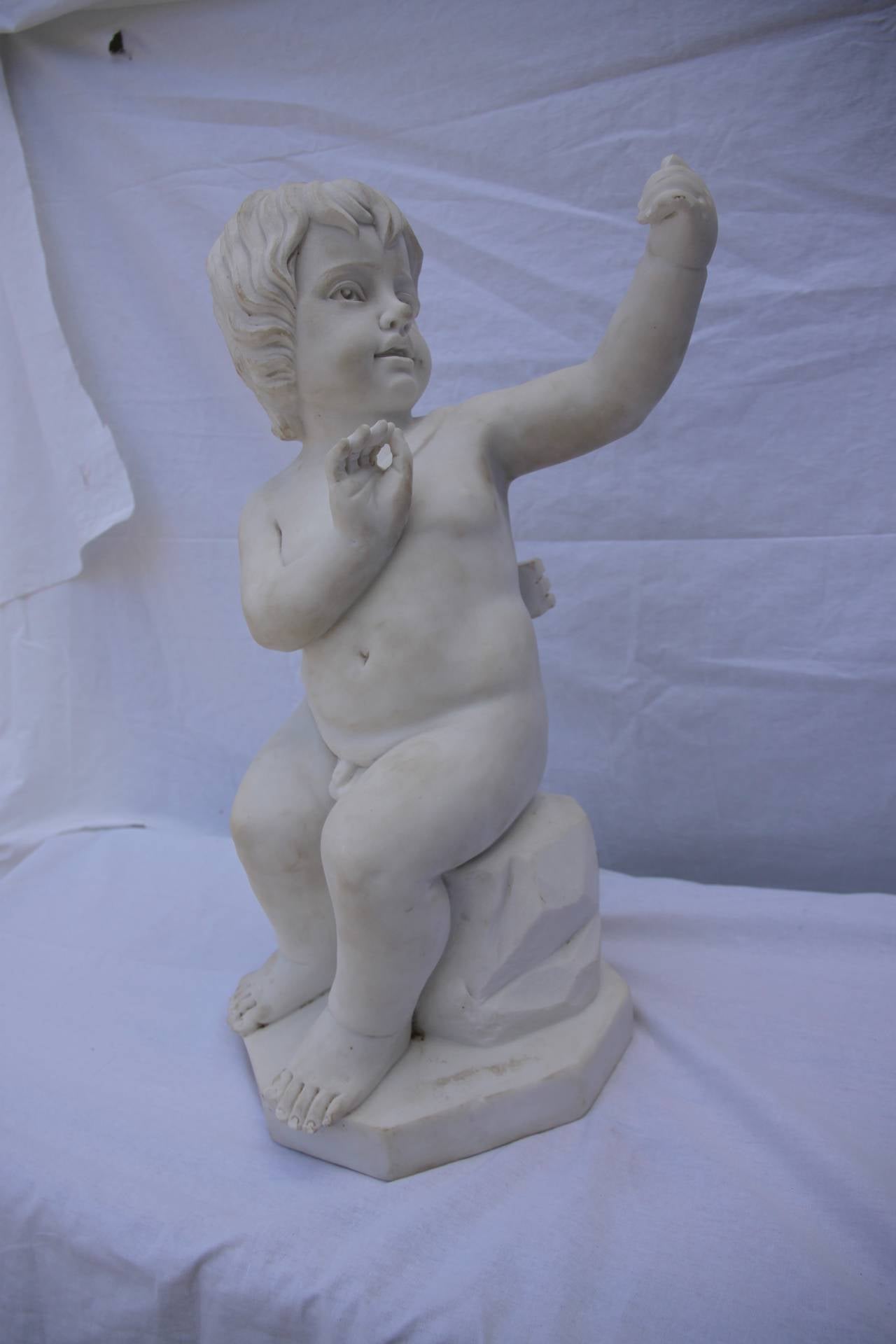 Italian Set of Marble Statues of Putties, 
