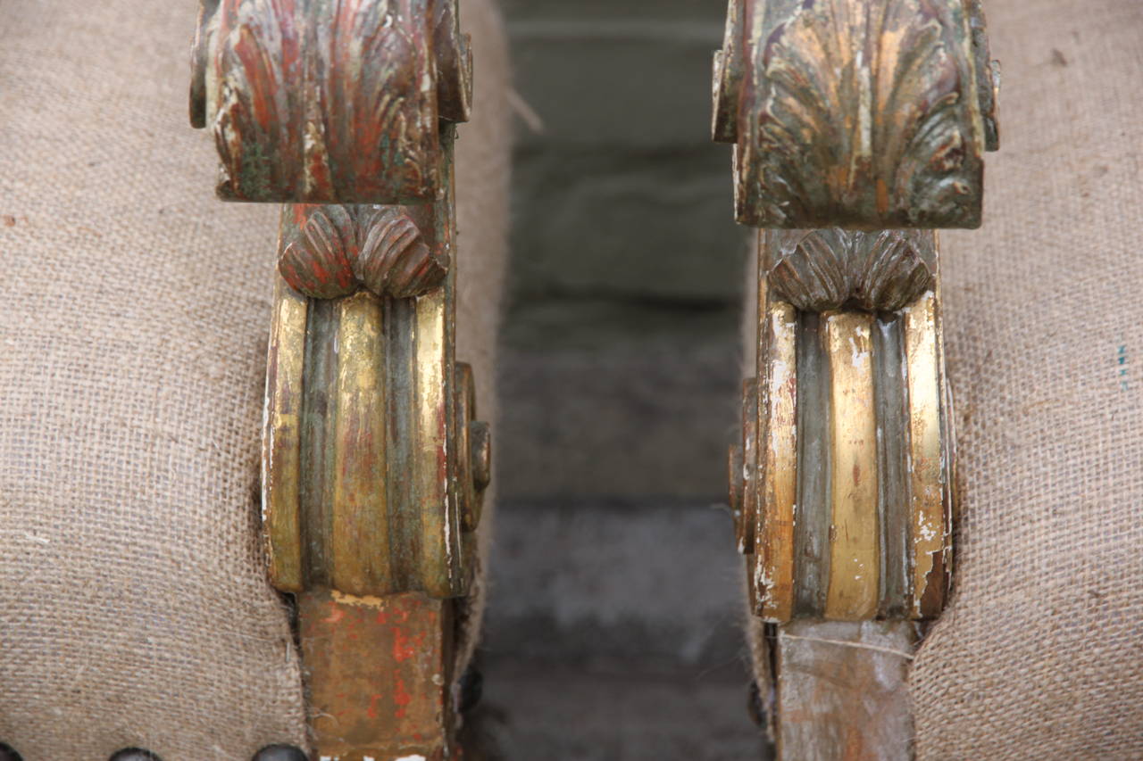 Pair of Italian Painted and Parcel-Gilt Armchairs 3