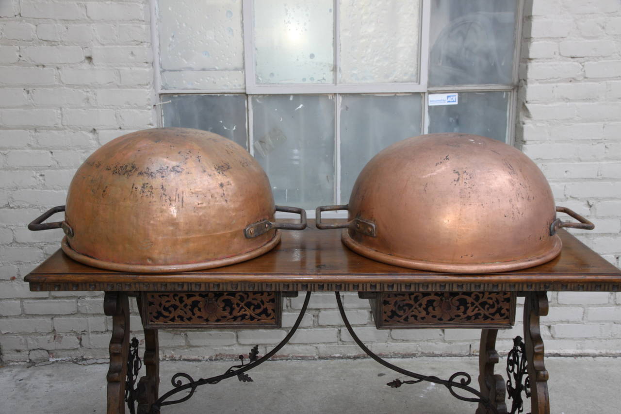 Pair of 19th Century Copper Cooking Vats 1