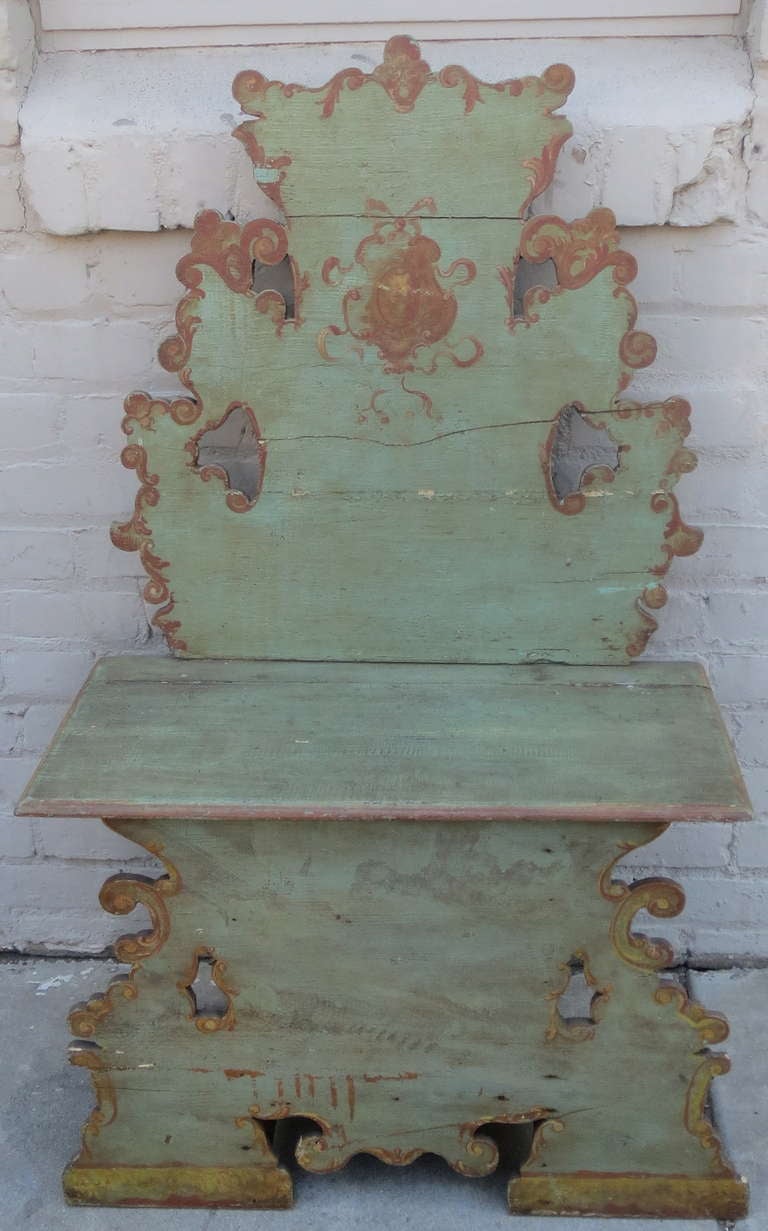 Pair of Italian Painted Benches