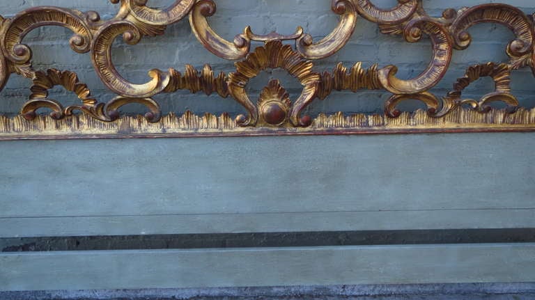 Italian Carved Gold Gilt King Headboard 2