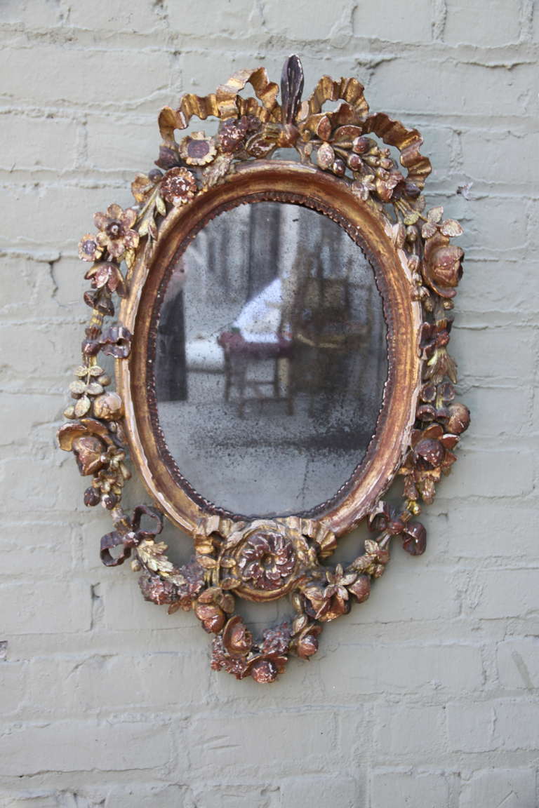 19th Century Carved Giltwood Mirror 2