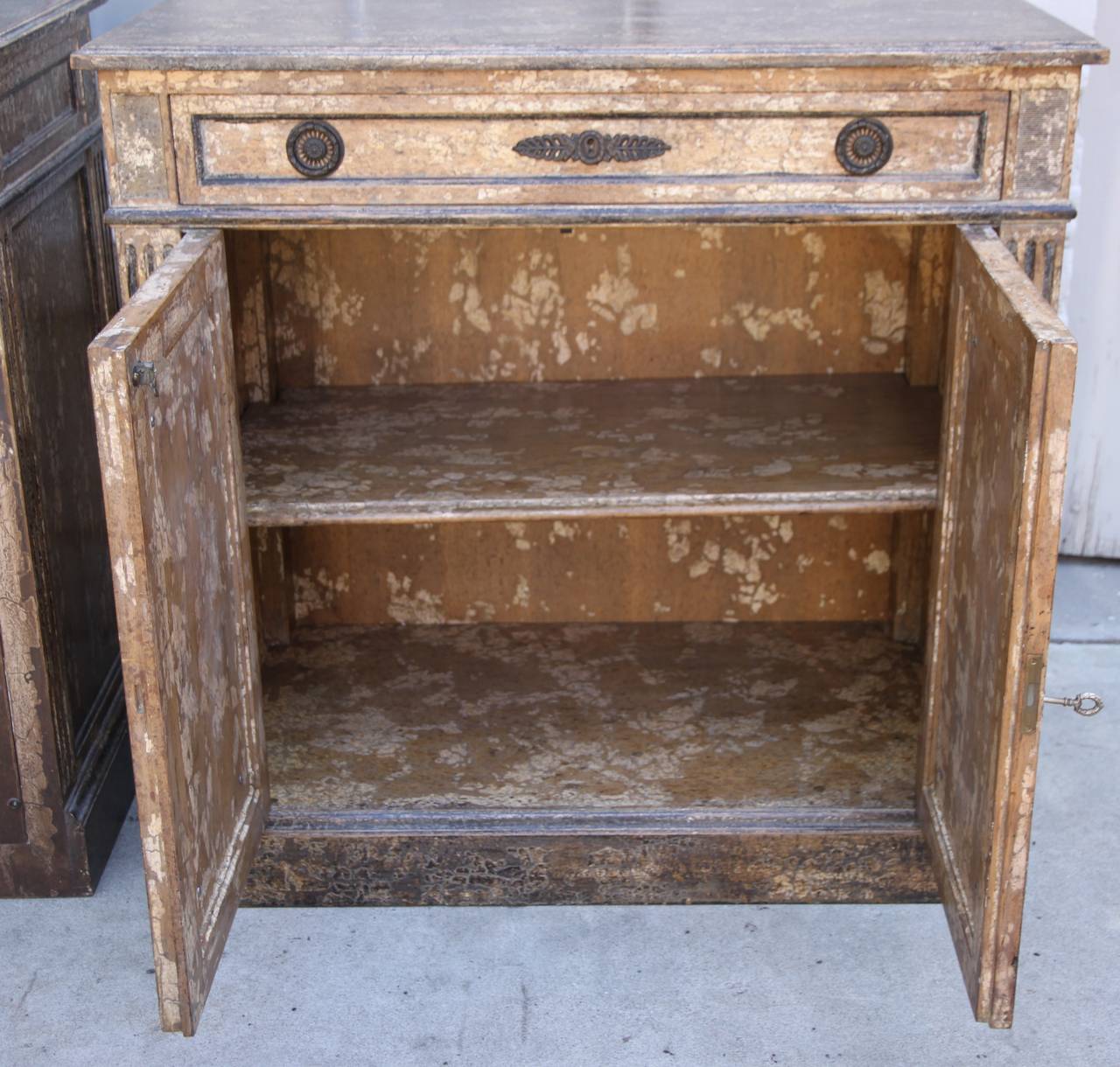 Mid-20th Century Pair of Custom Tuscan Style Painted Buffets