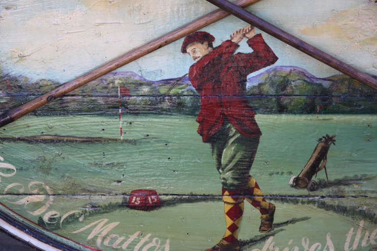 19th century painted golf sign from 