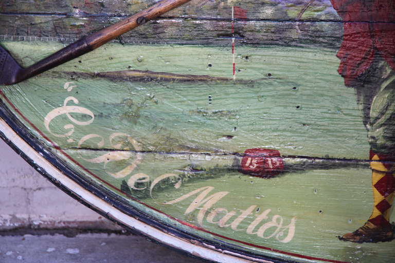 19th Century Painted Golf Sign In Distressed Condition In Los Angeles, CA