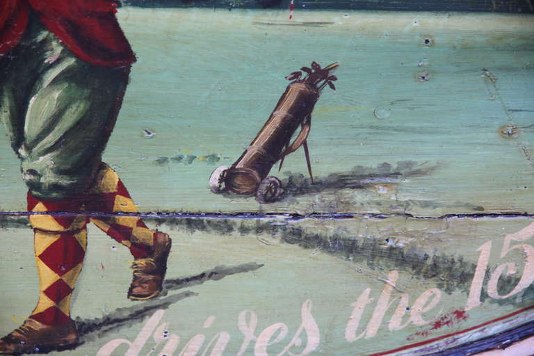 19th Century Painted Golf Sign 3