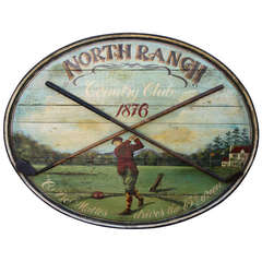19th Century Painted Golf Sign