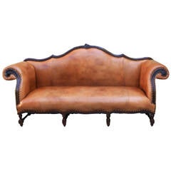 Ralph Lauren Leather Upholstered Sofa