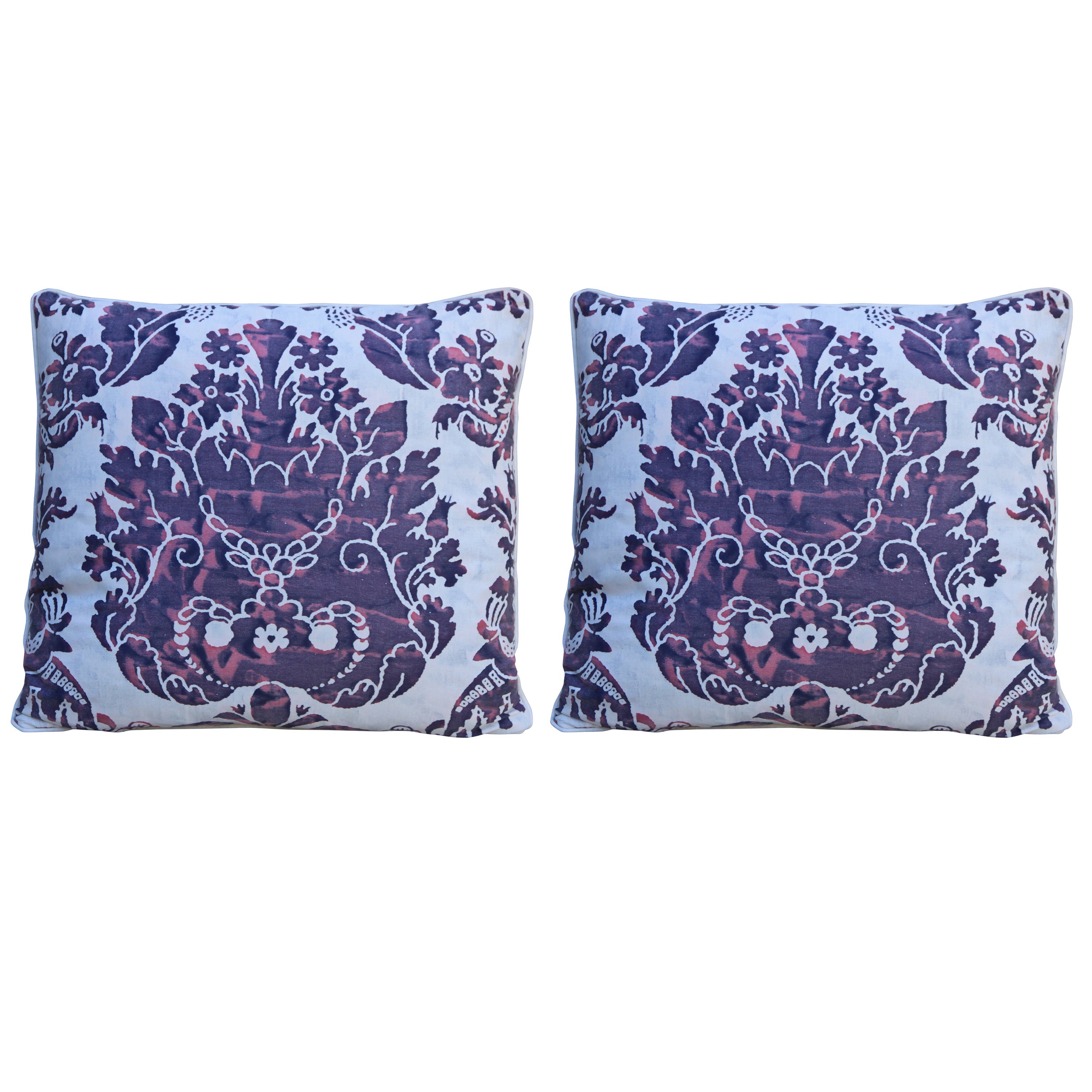Pair of Vivaldi Fortuny Textile Pillows