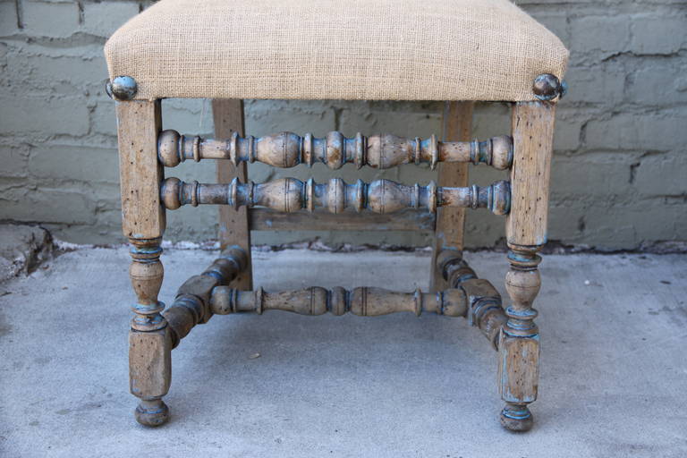 Berlap Chair Set of Ten Painted and Burlap Dining Chairs at 1stDibs | burlap chairs ...