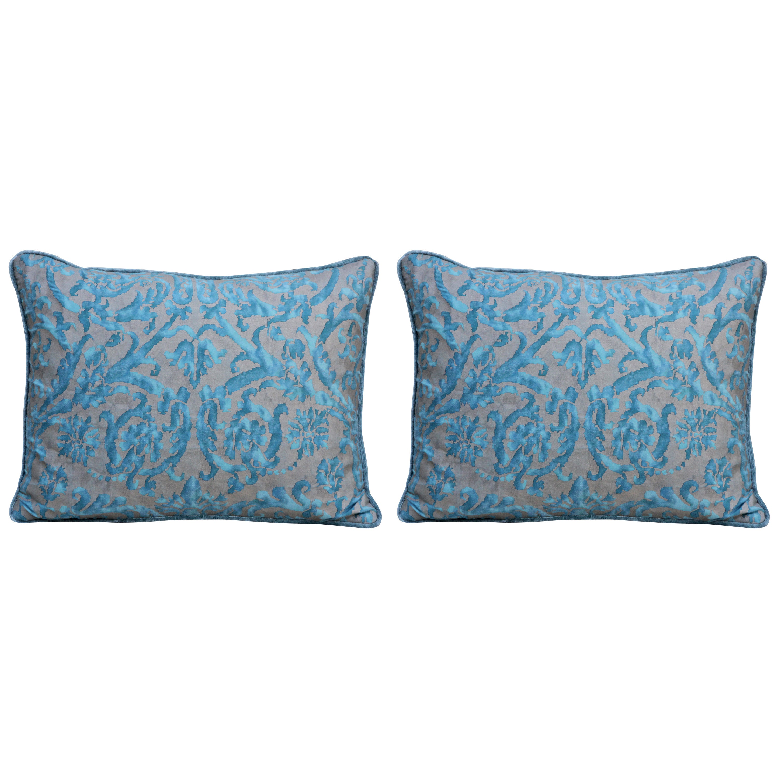 Pair of Farnese Patterned Fortuny Textile Pillows