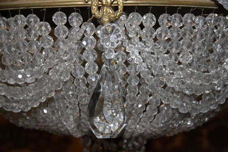 Other 19th Century French Crystal and Bronze Chandelier