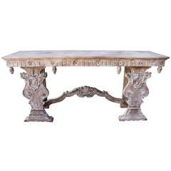 Italian Carved Washed Console