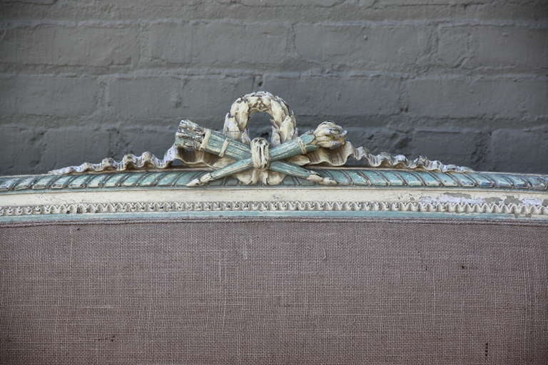 Louis XVI 19th Century Painted French Settee