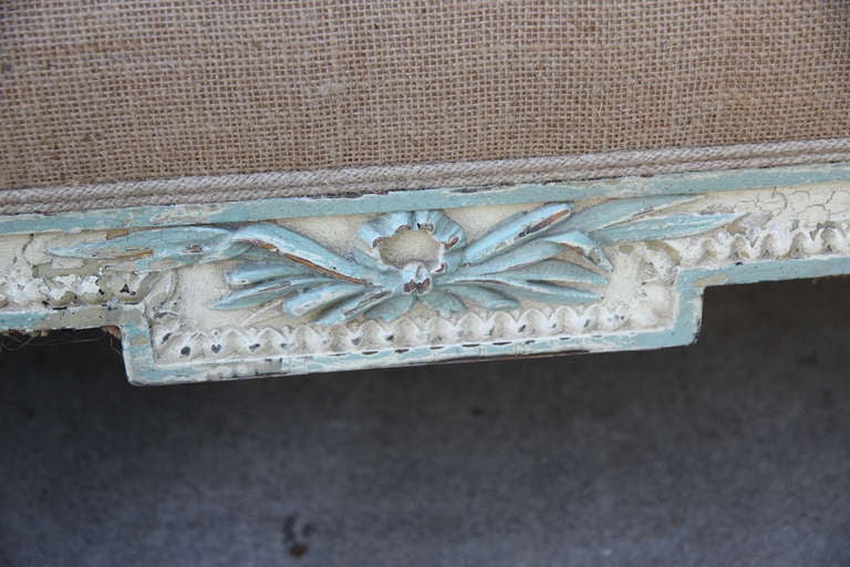 19th Century Painted French Settee 1