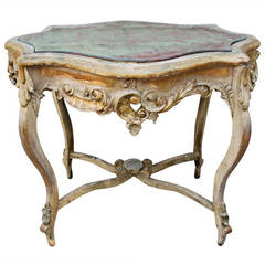 19th Century Louis XV Style Table with Mirrored Top