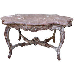 19th Century French Marble-Top Table