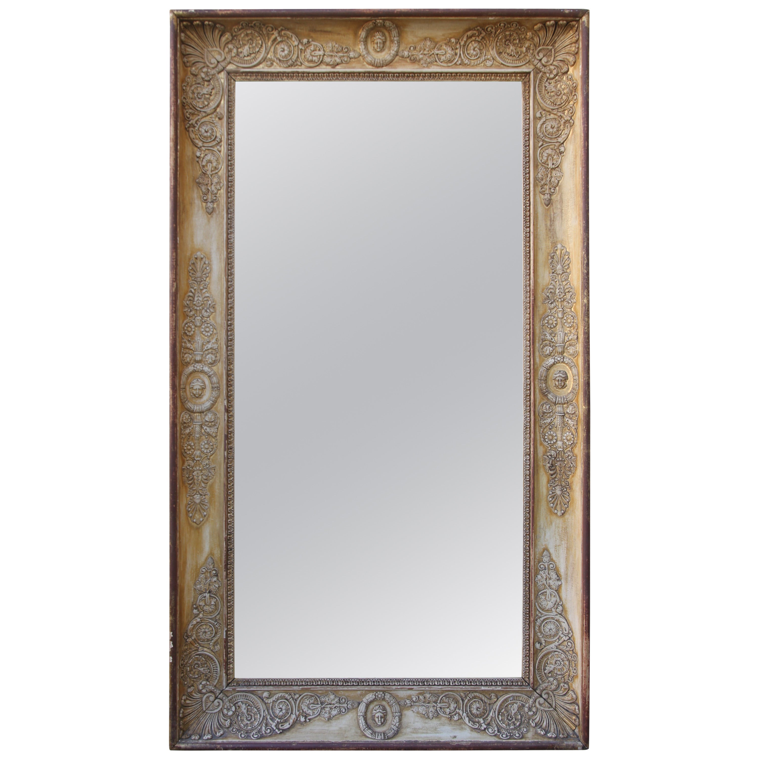 19th Century Neoclassical Style Italian Gilt Wood Mirror