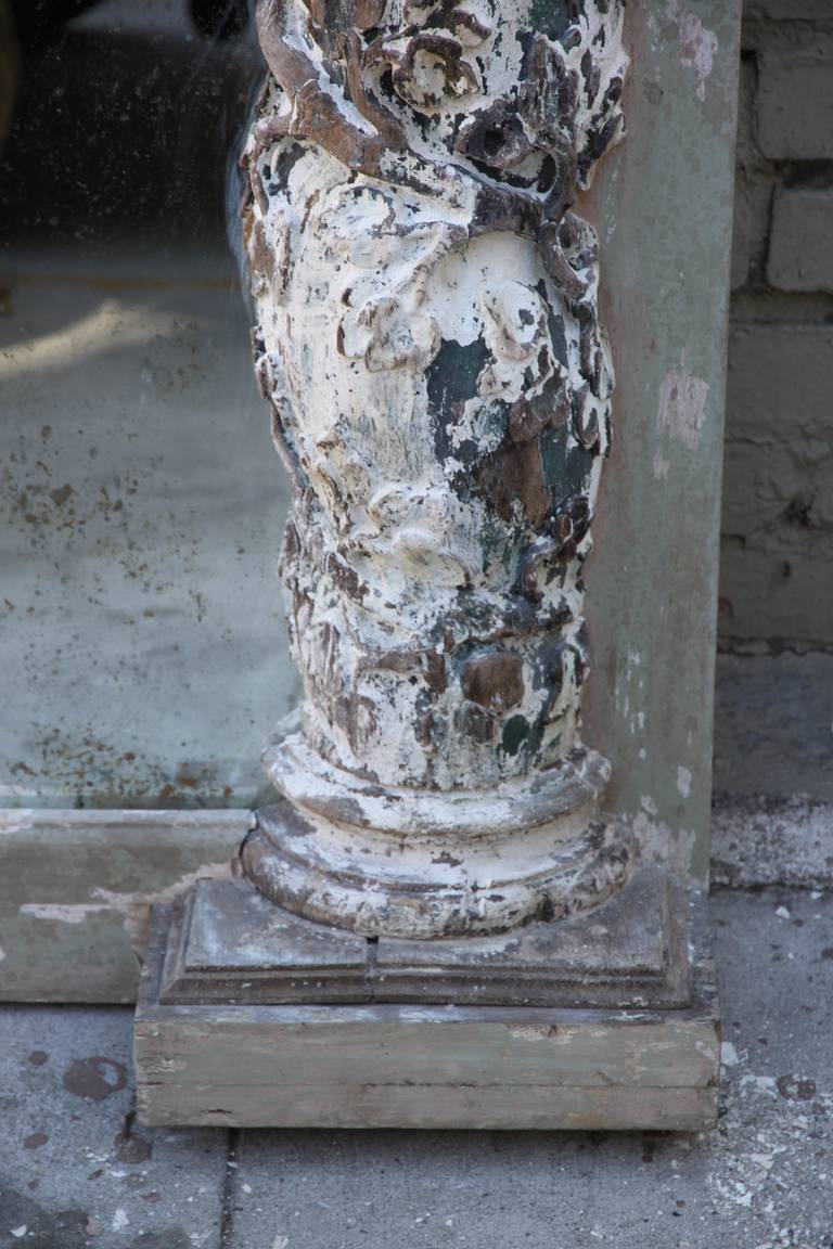 Pair of 19th Century Italian Column Mirrors 1